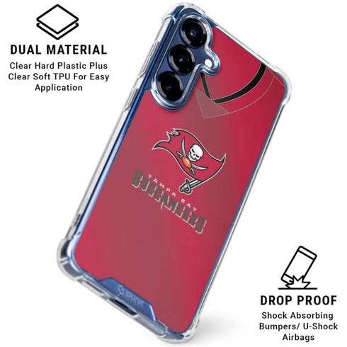 NFL Tampa Bay Buccaneers Team Jersey Galaxy S25 Clear Case